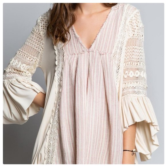 POL Casablanca Eye Catcher Linen Tunic Top - Picture 2 of 15